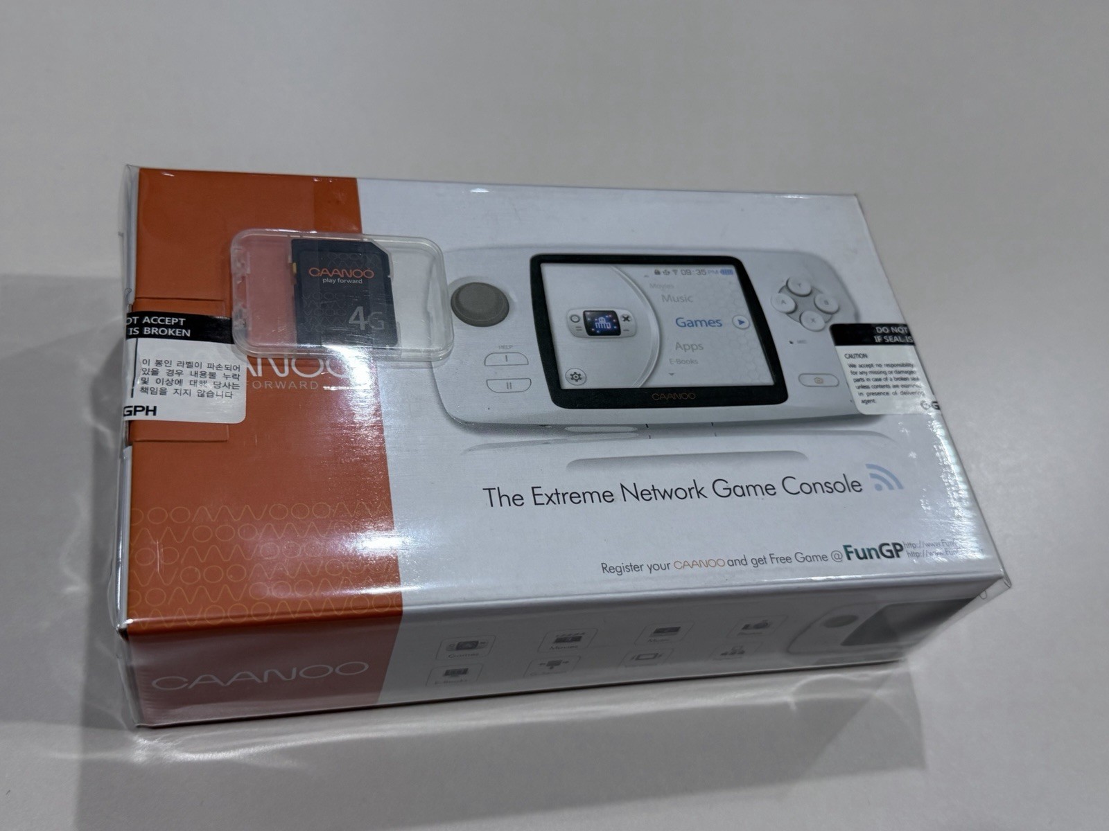 ULTRA RARE SEALED GPH CAANOO Korean Made Korea Handheld Portable Console NEW
