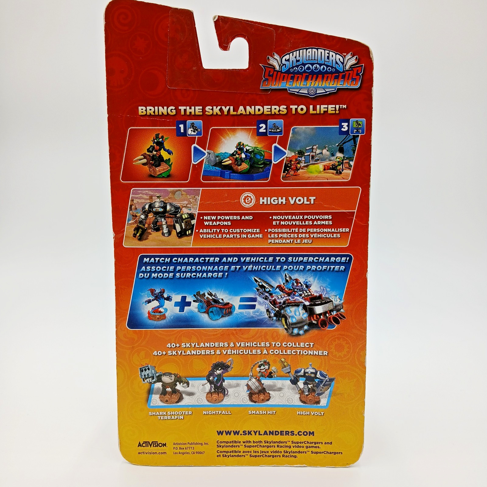 Skylanders Super Chargers High Volt Tech Figure Protect Surge BOX FLAWS READ