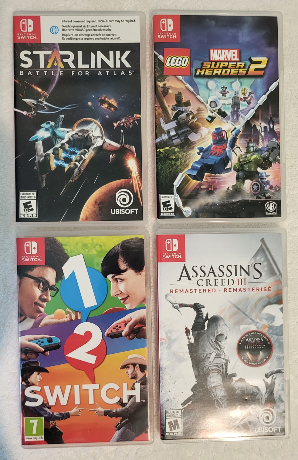 LEGO Marvel Super Heroes 2, Starlink, Assassin’s Creed III, 1-2 Nintendo Switch