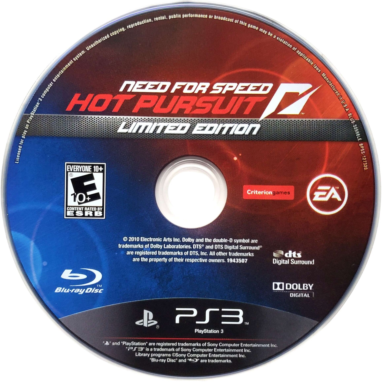 Need For Speed Hot Pursuit Limited Edition – Sony Playstation 3 PS3 Pristine