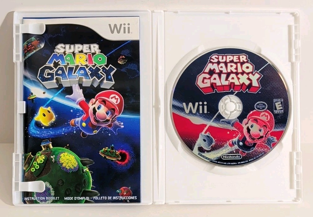 Super Mario Galaxy (Nintendo Wii, 2007) CIB, Original Label