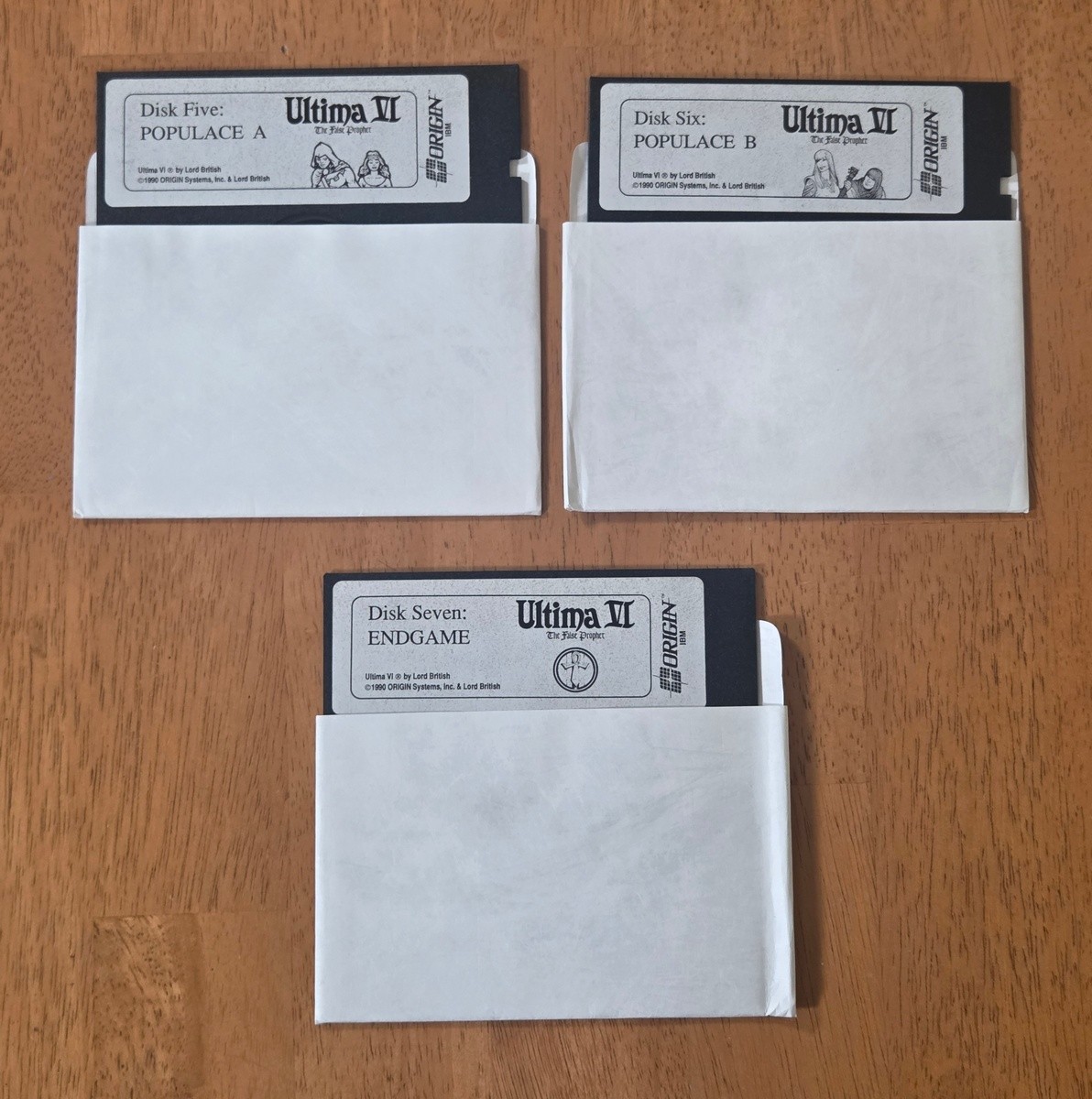 Ultima Second Trilogy IV V VI IBM PC Big Box Game 5.25″ Complete CIB Paper Map