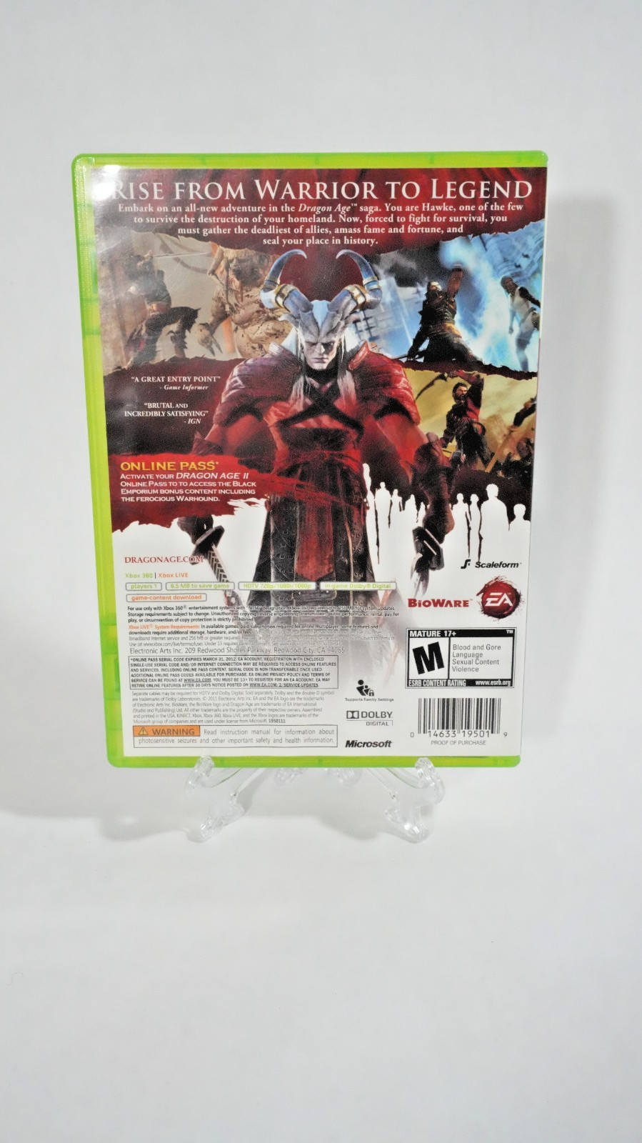 Dragon Age II (Microsoft Xbox 360, 2011)