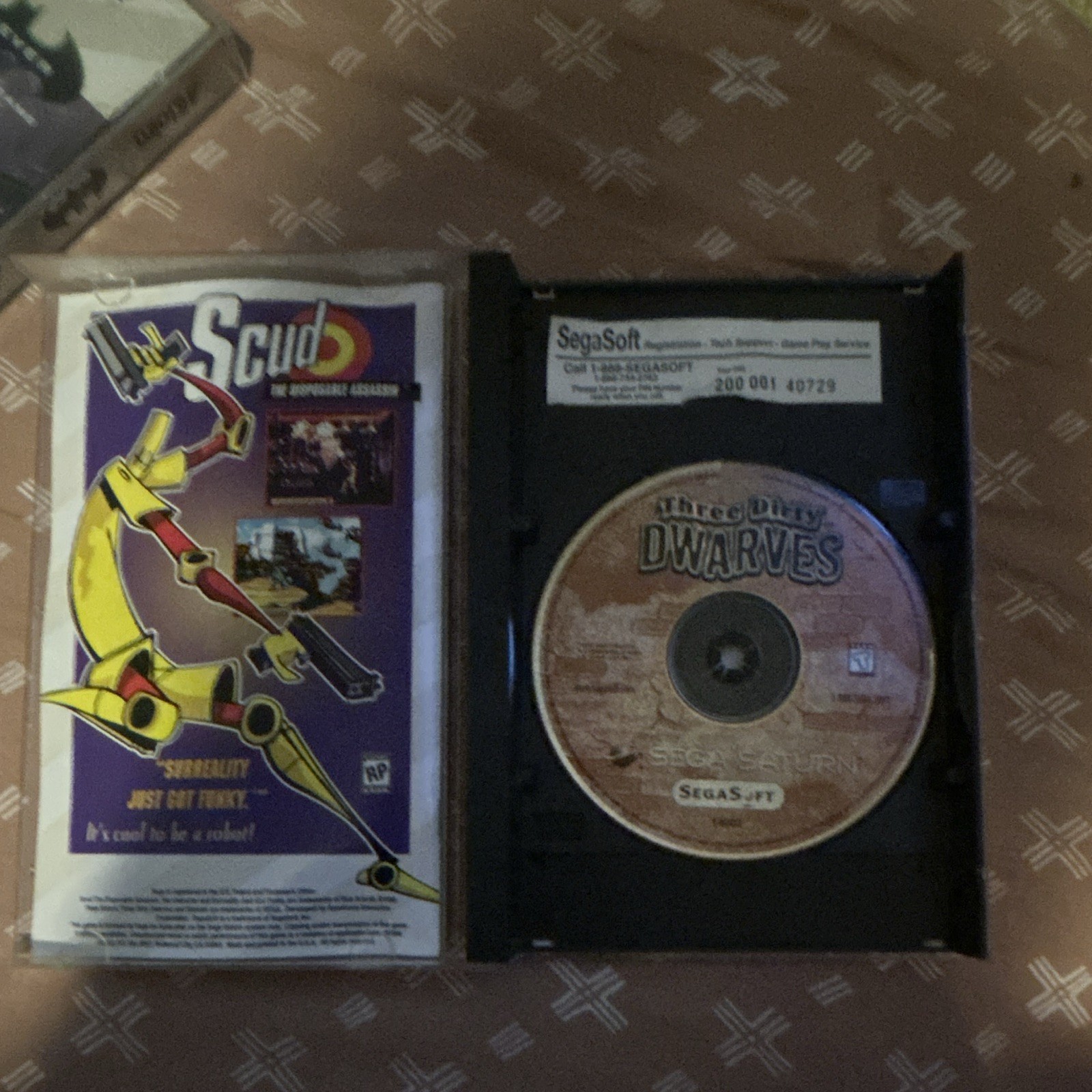 SegaSoft Three Dirty Dwarves Sega Saturn T Teen Multiplayer Case