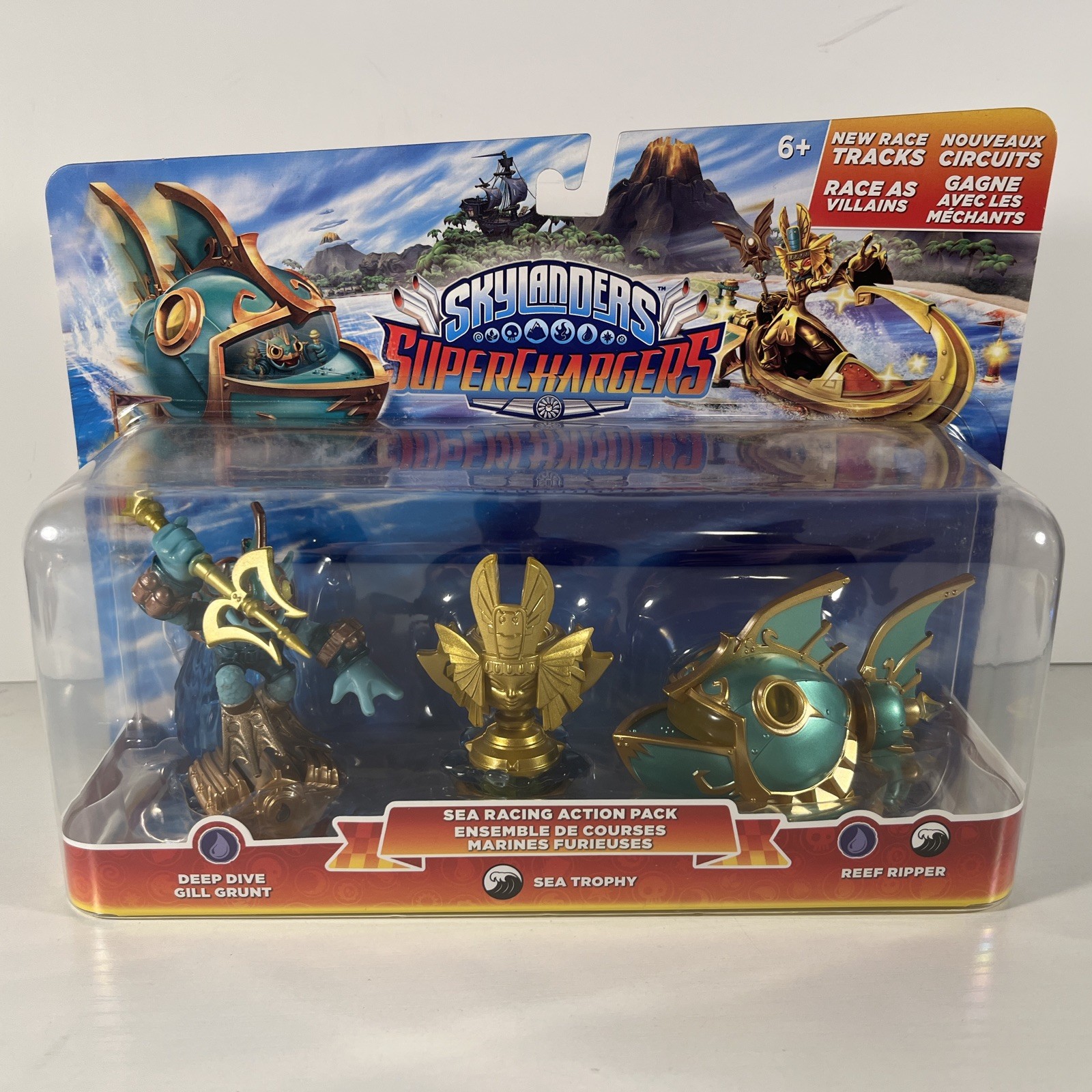 Skylanders Superchargers Sea Racing Action Pack Deep Dive Reef Ripper Sea Trophy