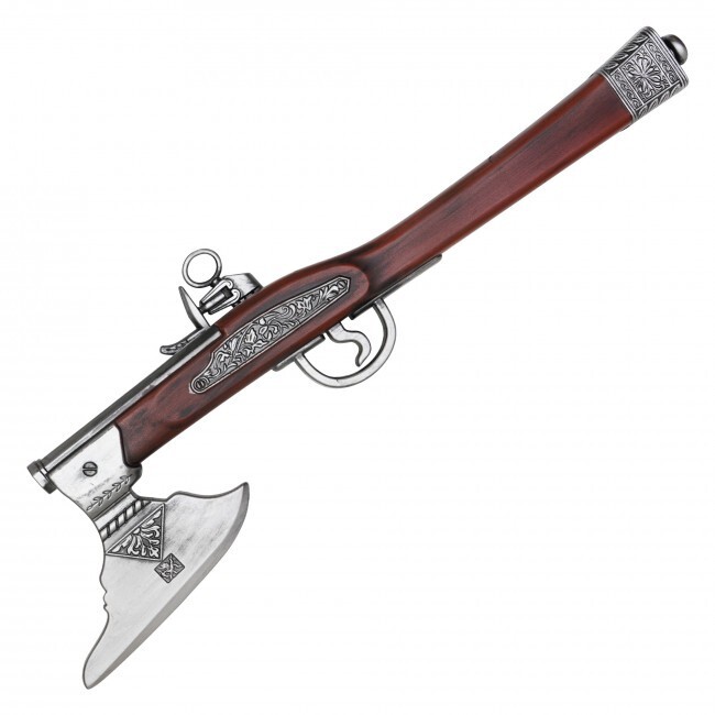 21.5″ Flintlock Axe Pistol Germany 17th Century Foam Gun Toys Cosplay Full Size