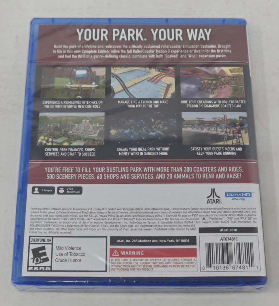 PS5 RollerCoaster Tycoon 3 Complete Edition *NEW*F/S*