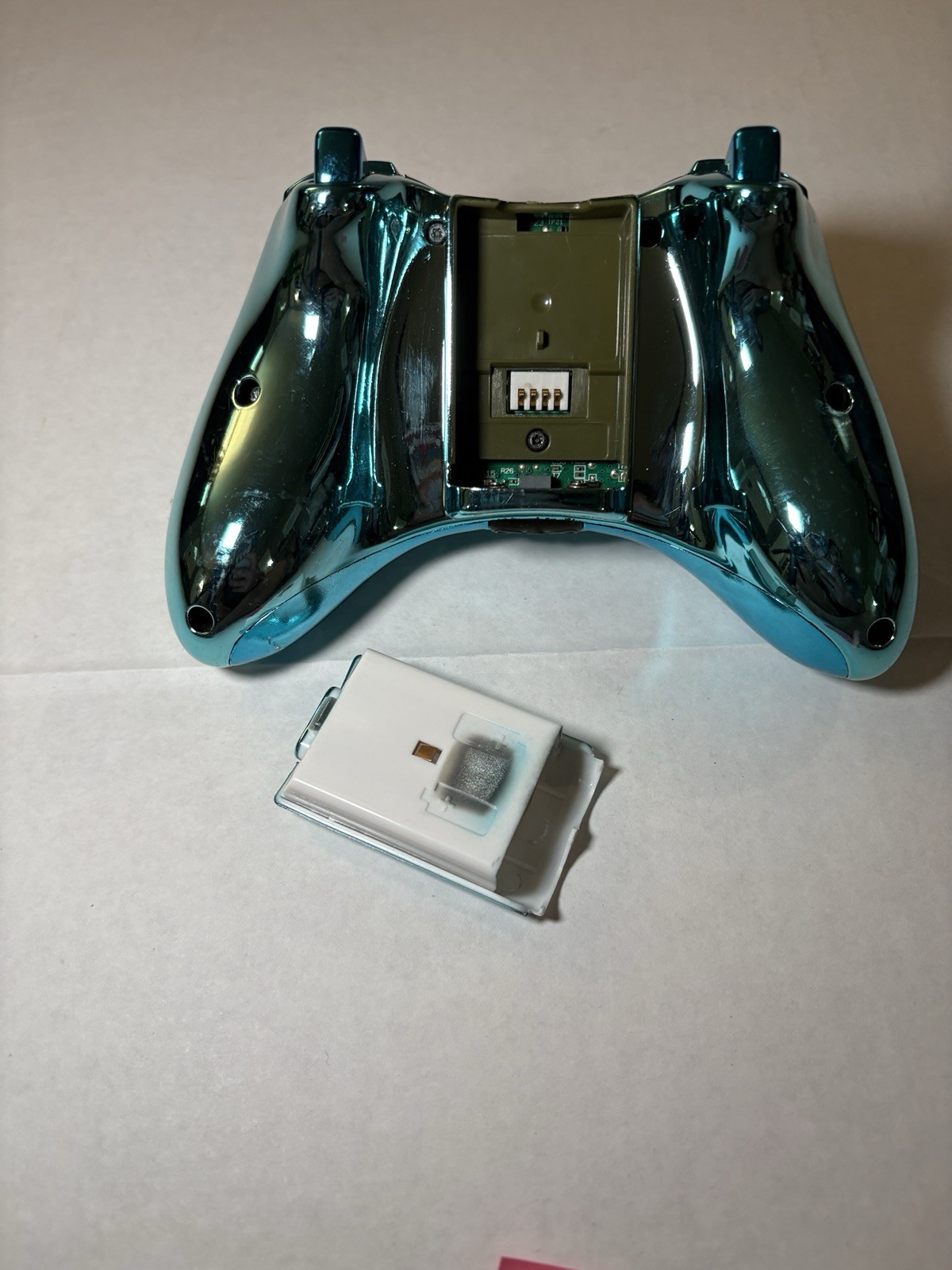 Official Microsoft Xbox 360 Light Blue Controller Unofficial Re Shell