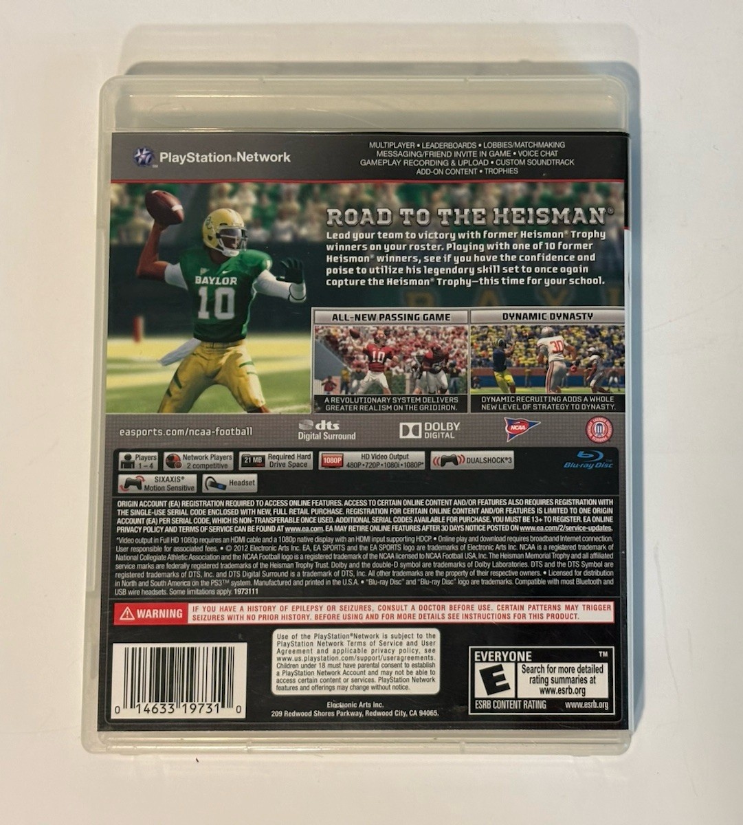 NCAA Football 13 Sony PlayStation 3, 2012 PS3 CIB! W/ Manual RG3 Mascot Madness
