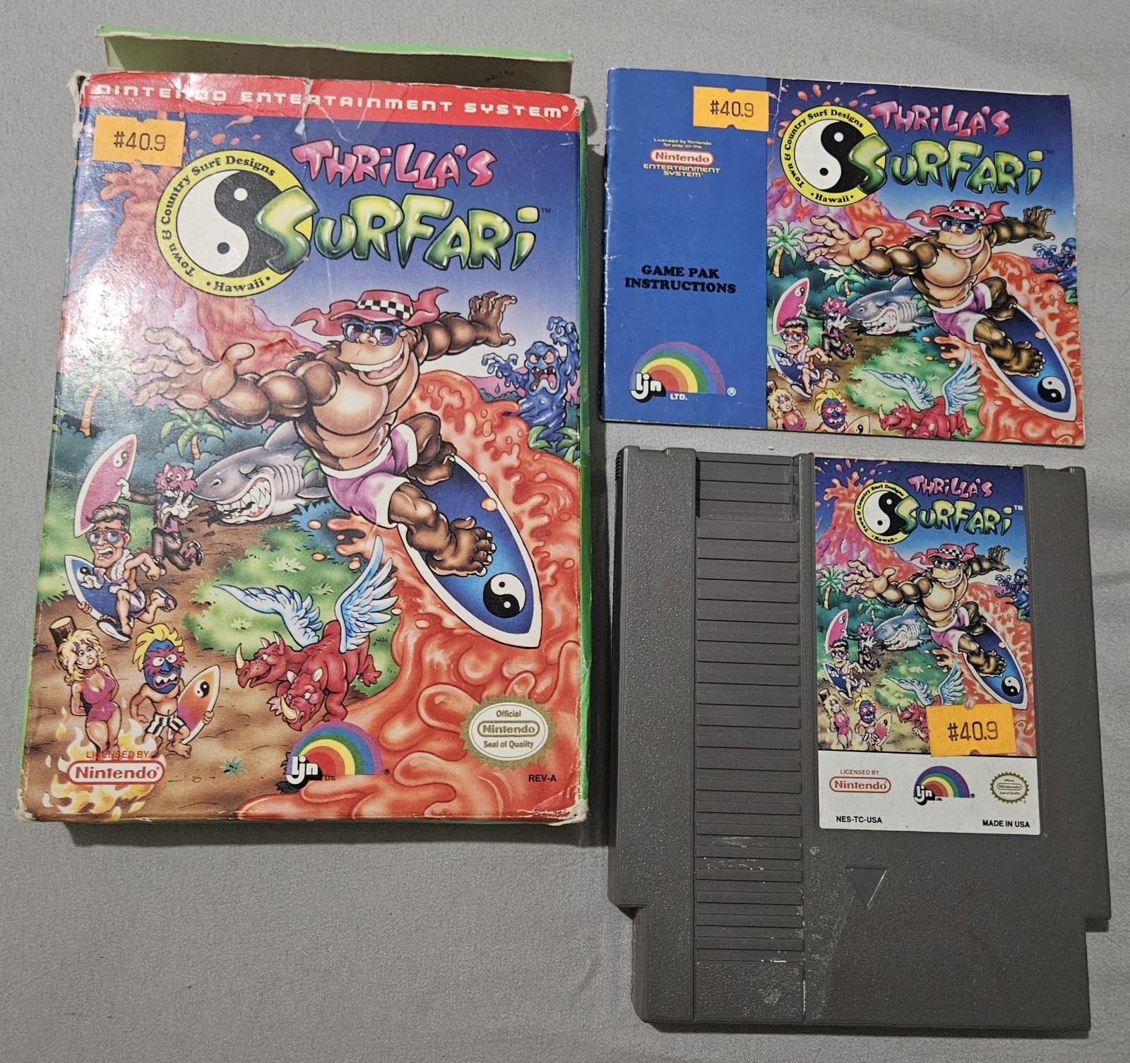 Thrilla’s Surfari – Original Nintendo NES US/Canada CIB