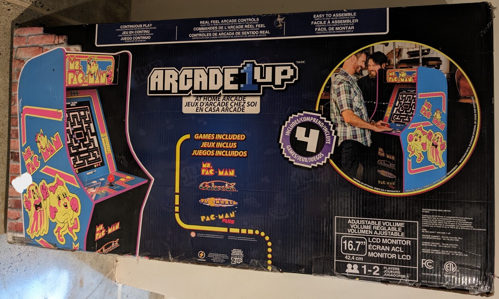 Ms Pac-Man Arcade1up Arcade Machine – 4 Games In 1 – NEW IN BOX – NO RISER