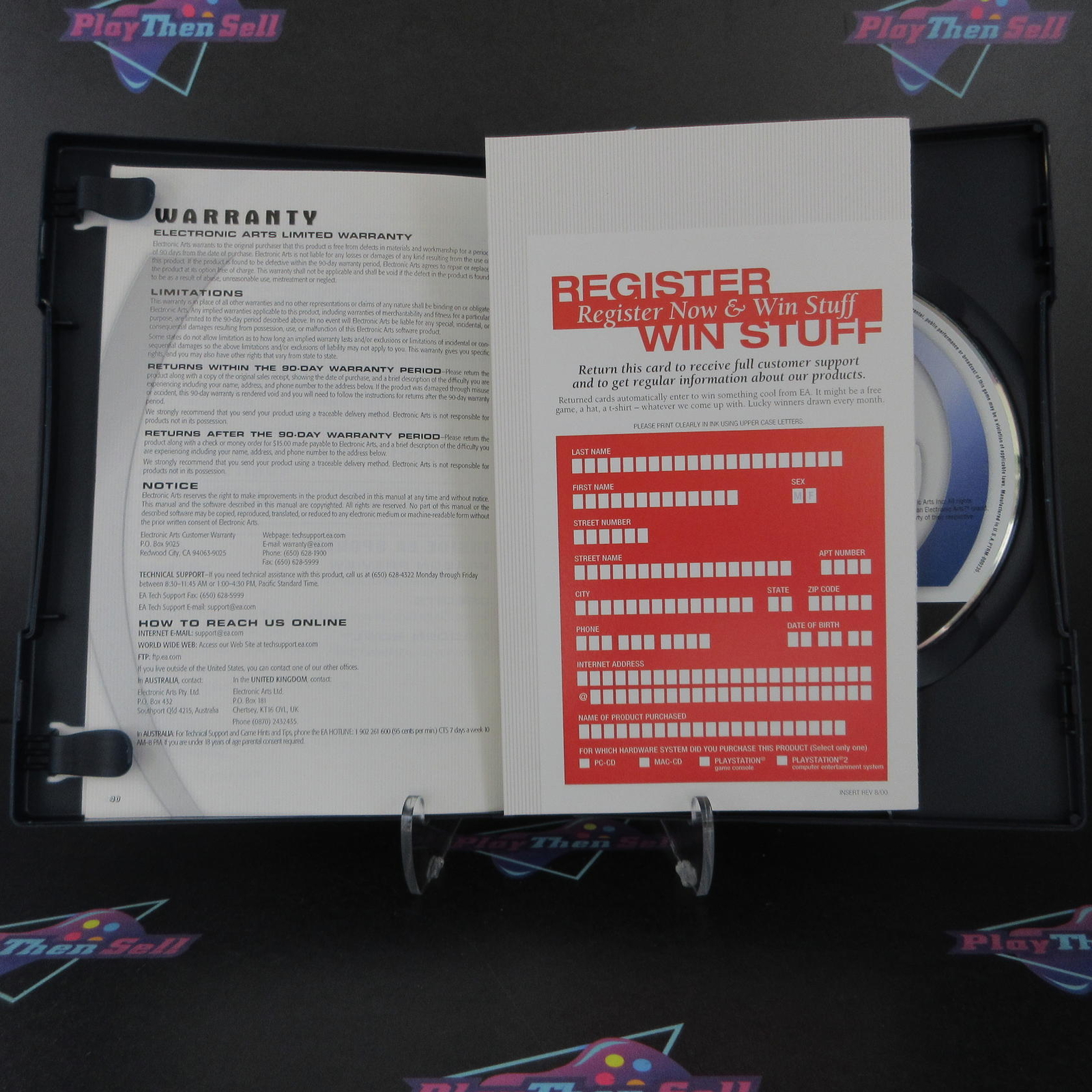Refurbished Madden NFL 2001 PS2 PlayStation 2 + Reg Card Complete – Excellent..