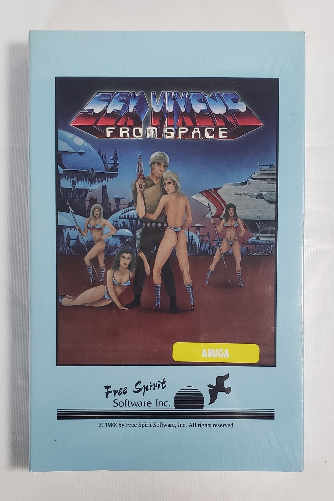 NEW 1988 Amiga SEALED Sex Vixens From Space + Hint Sheets Free Spirit Software