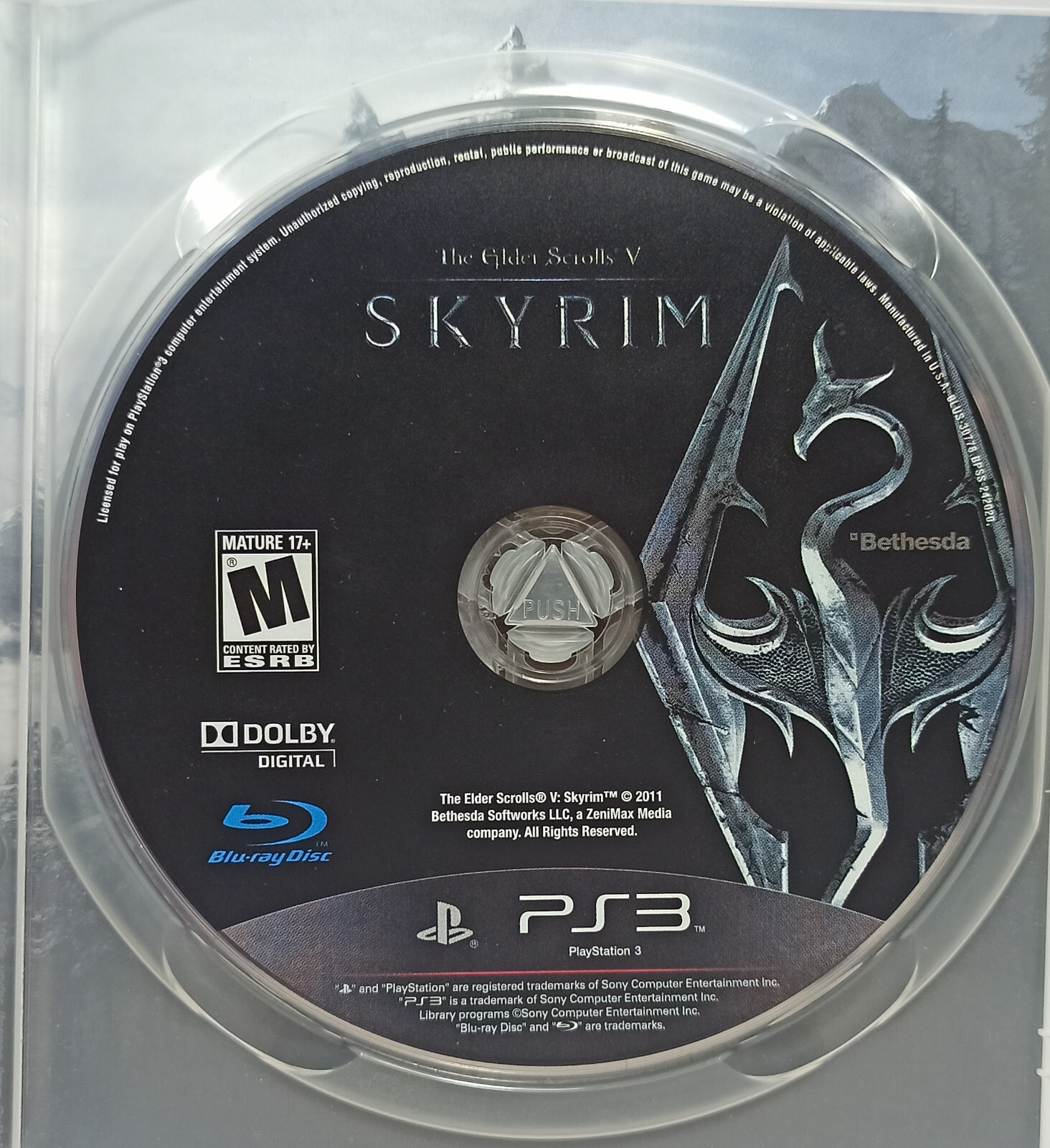 SONY PLAYSTATION 3 PS3 NTSC USA THE ELDER SCROLL V SKYRIM VIDEO GAME TESTED