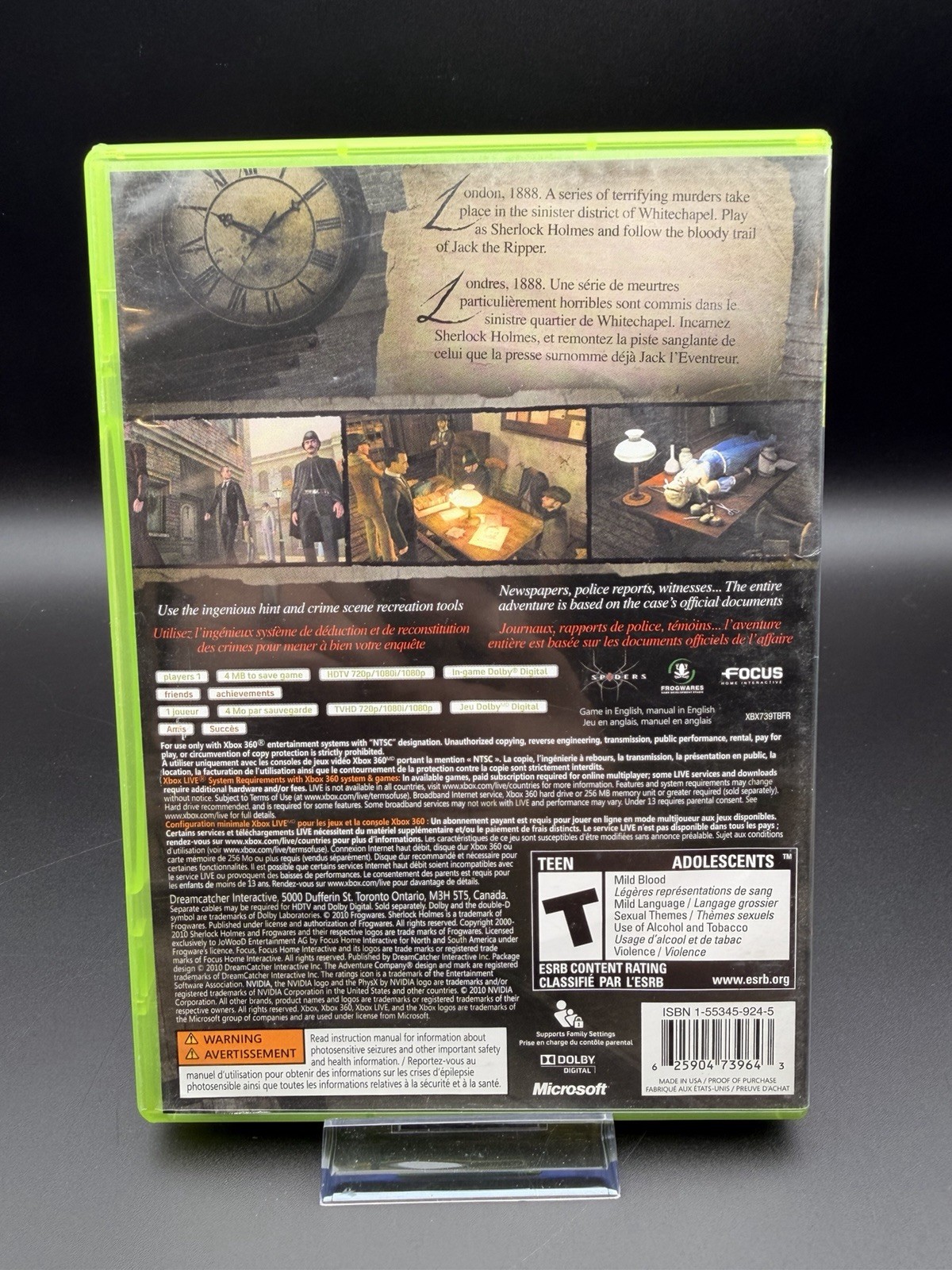 The Adventure Company Sherlock Holmes vs. Jack the Ripper Xbox 360