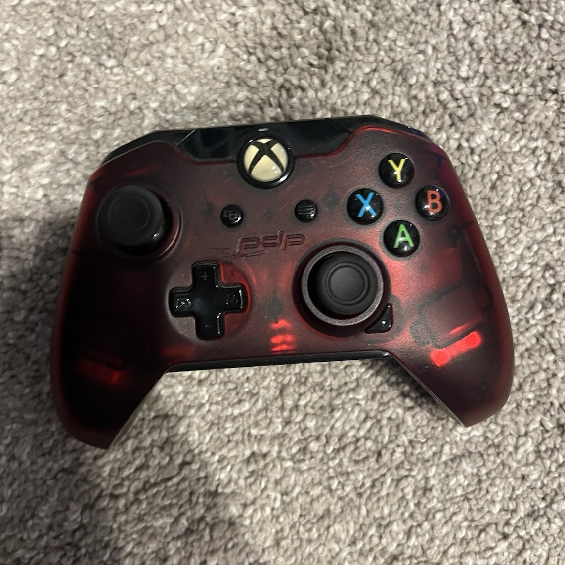 PDP Microsoft Xbox One Controller, Red/Black Color