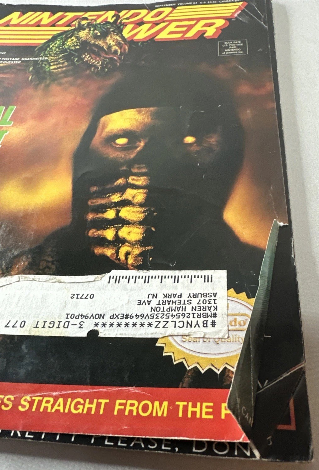 Nintendo Power #64 Mortal Kombat II 2 With Donkey Kong Poster + Cards 1994