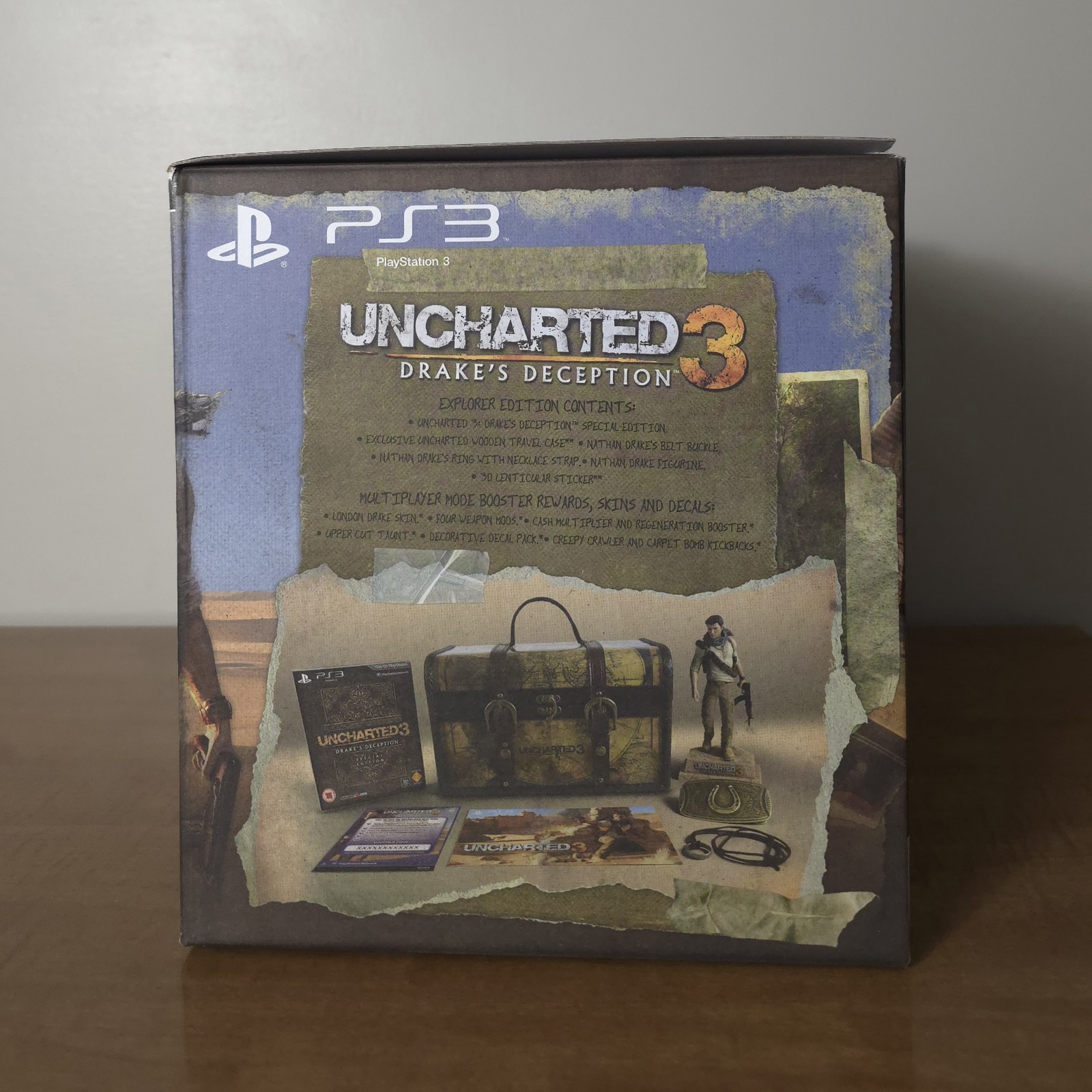Uncharted 3 Explorer Edition PS3 PAL UK Import REGION FREE Mint Contents Chest