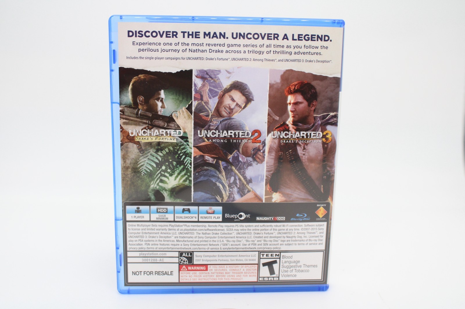 Refurbished PS4 Uncharted The Nathan Drake Collection Complete CIB Excellent