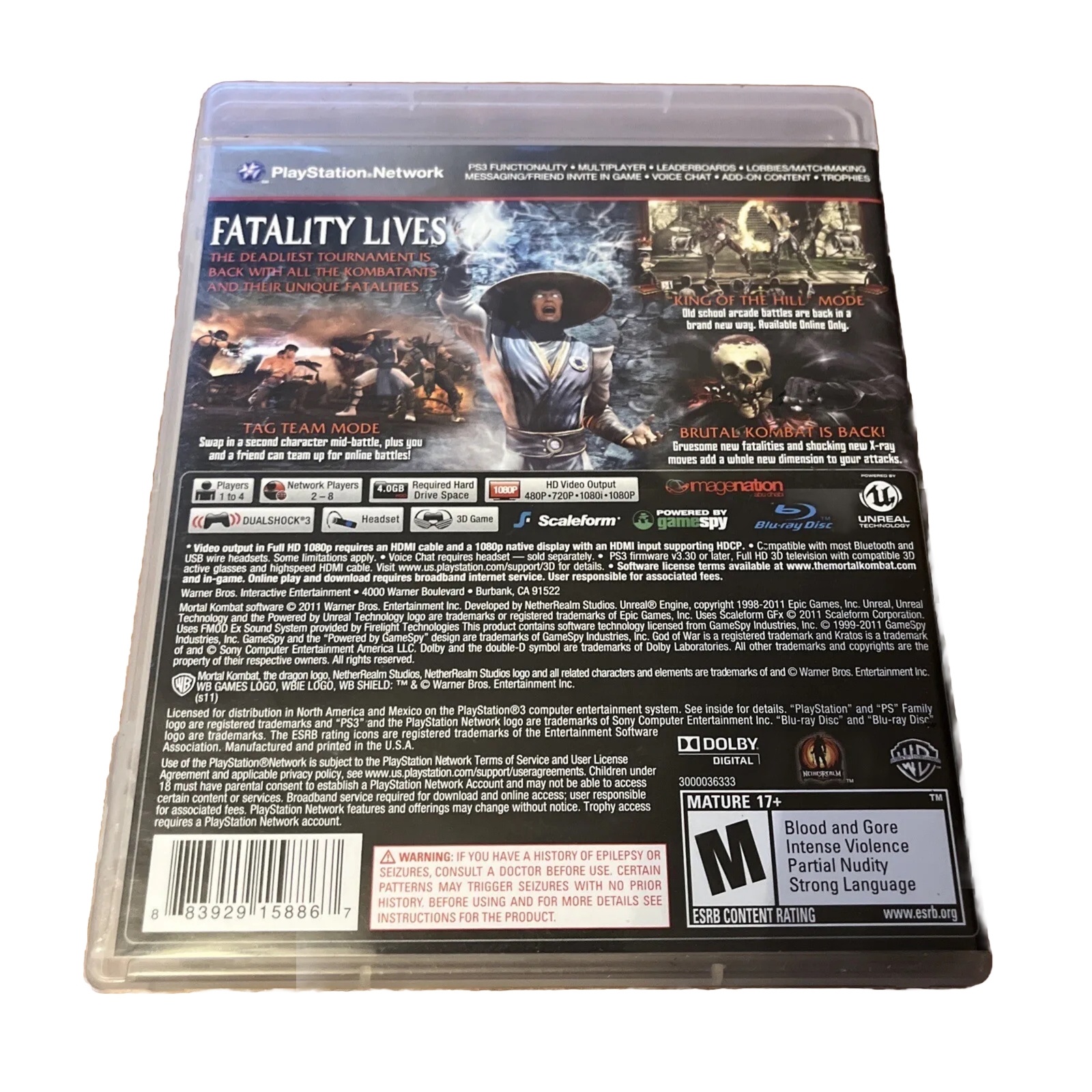 Mortal Kombat Black Label for the Sony PlayStation 3/PS3 Complete CIB