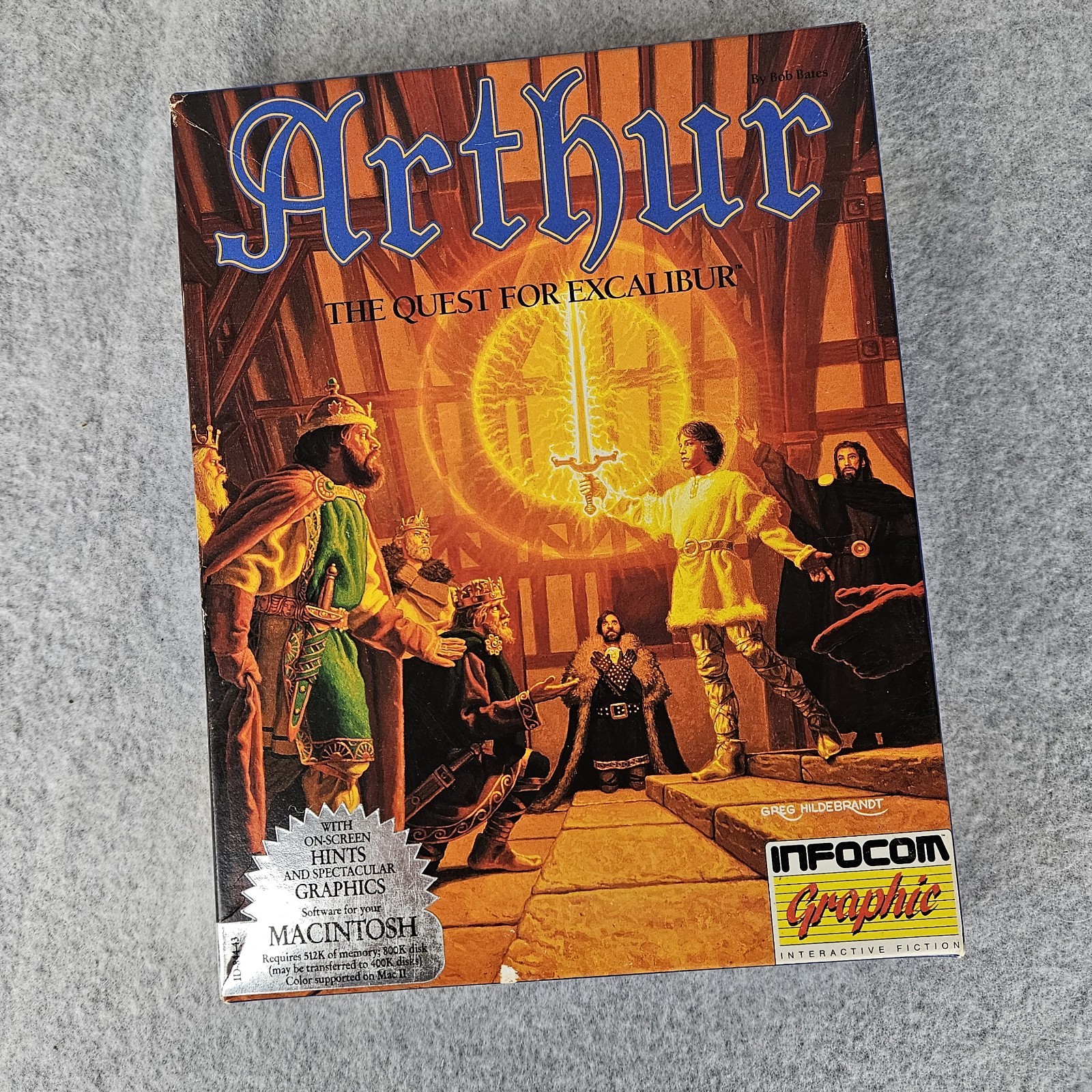 Arthur The Quest for Excalibur 1989 Infocom Apple Macintosh Computer Game 3.5″