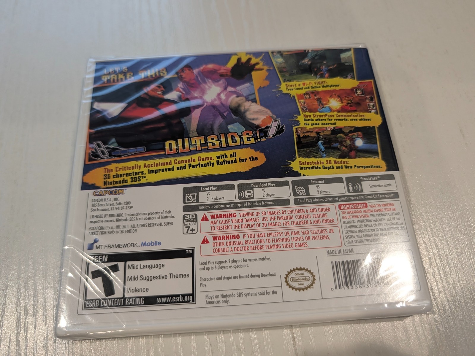 Super Street Fighter IV – 3D Edition (Nintendo 3DS) BRAND NEW – Y-FOLD (MINT)