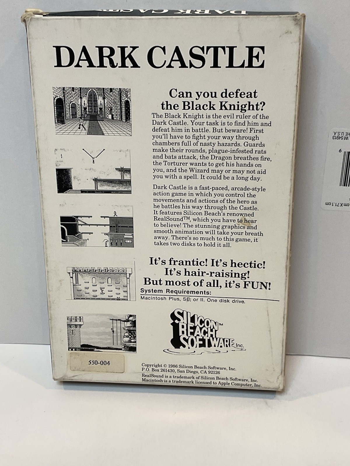 Vintage Macintosh 128k 512k Game Dark Castle – Silicon Beach Software