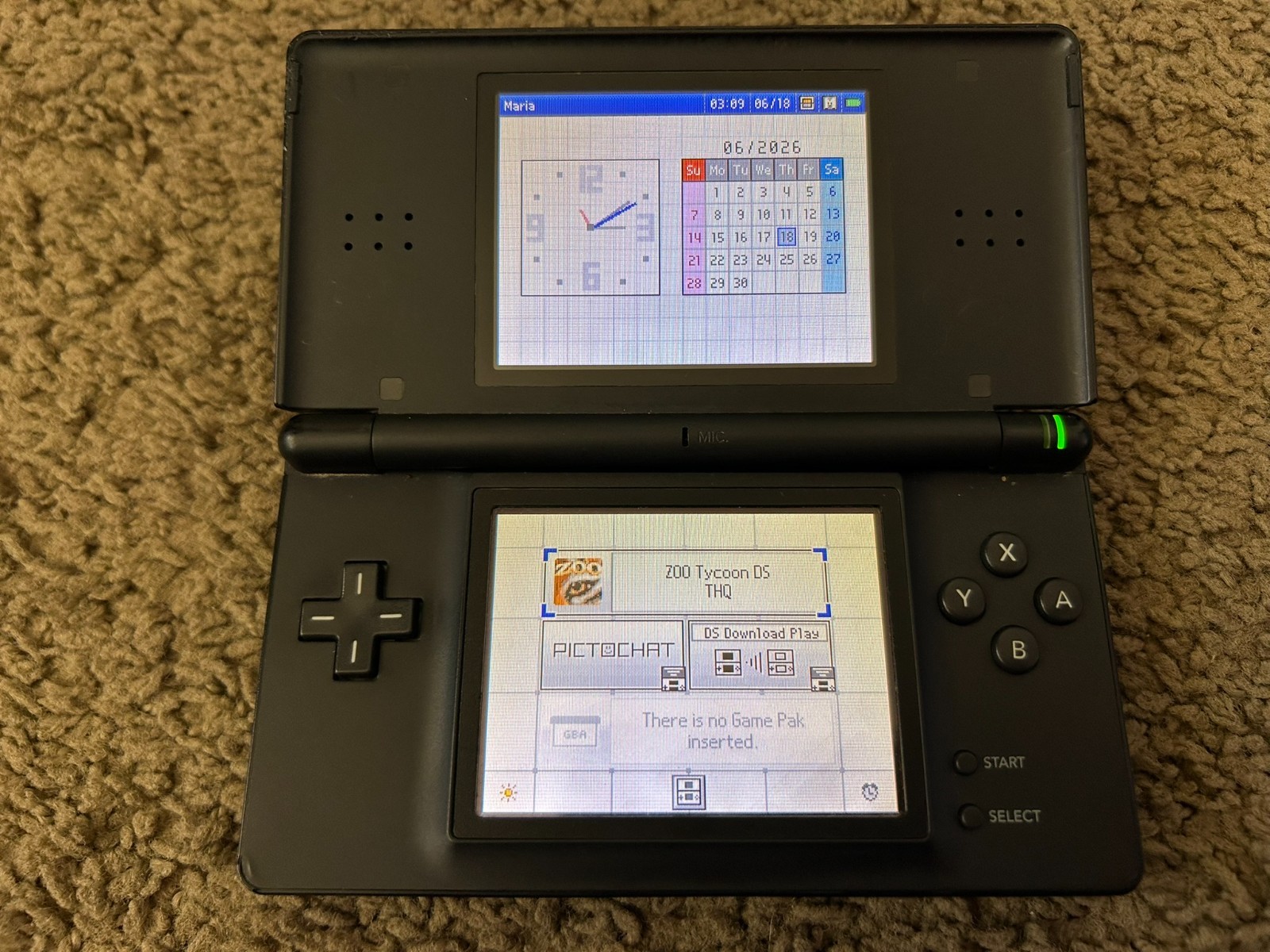 Nintendo DS Lite 32MB Handheld System Onyx Black w/ 13 Games bund lot console