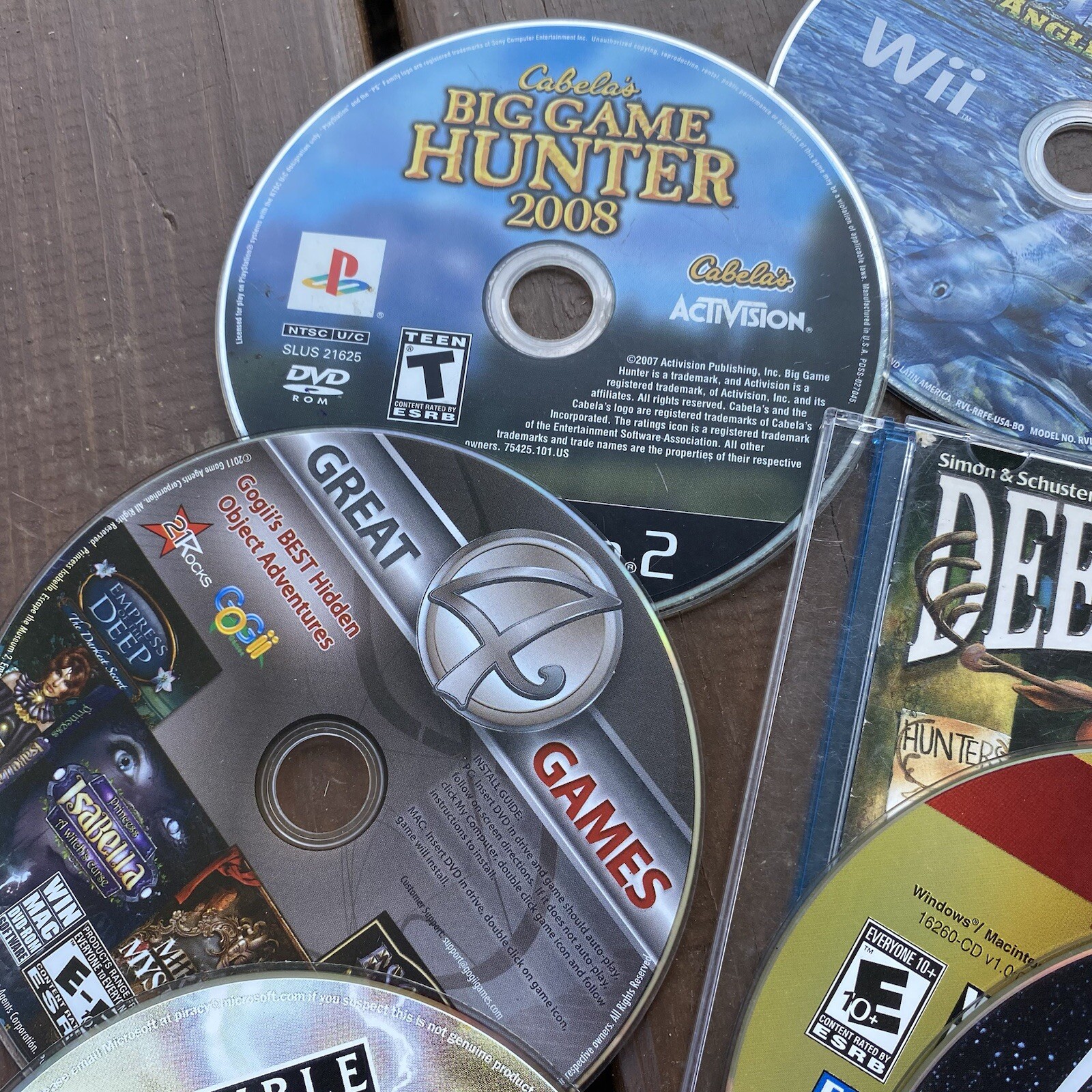 Lot of 21 Assorted Vintage PC Video Games CD PS2 Discs Only *Many Have Scratches