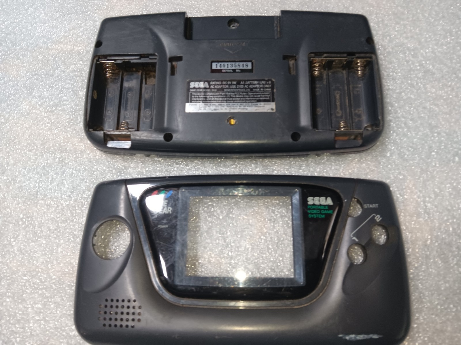 SEGA Game Gear 2110 EXACT EMPTY SHELL w/Glass Scratches ONLY-INTACT-SEE ALL