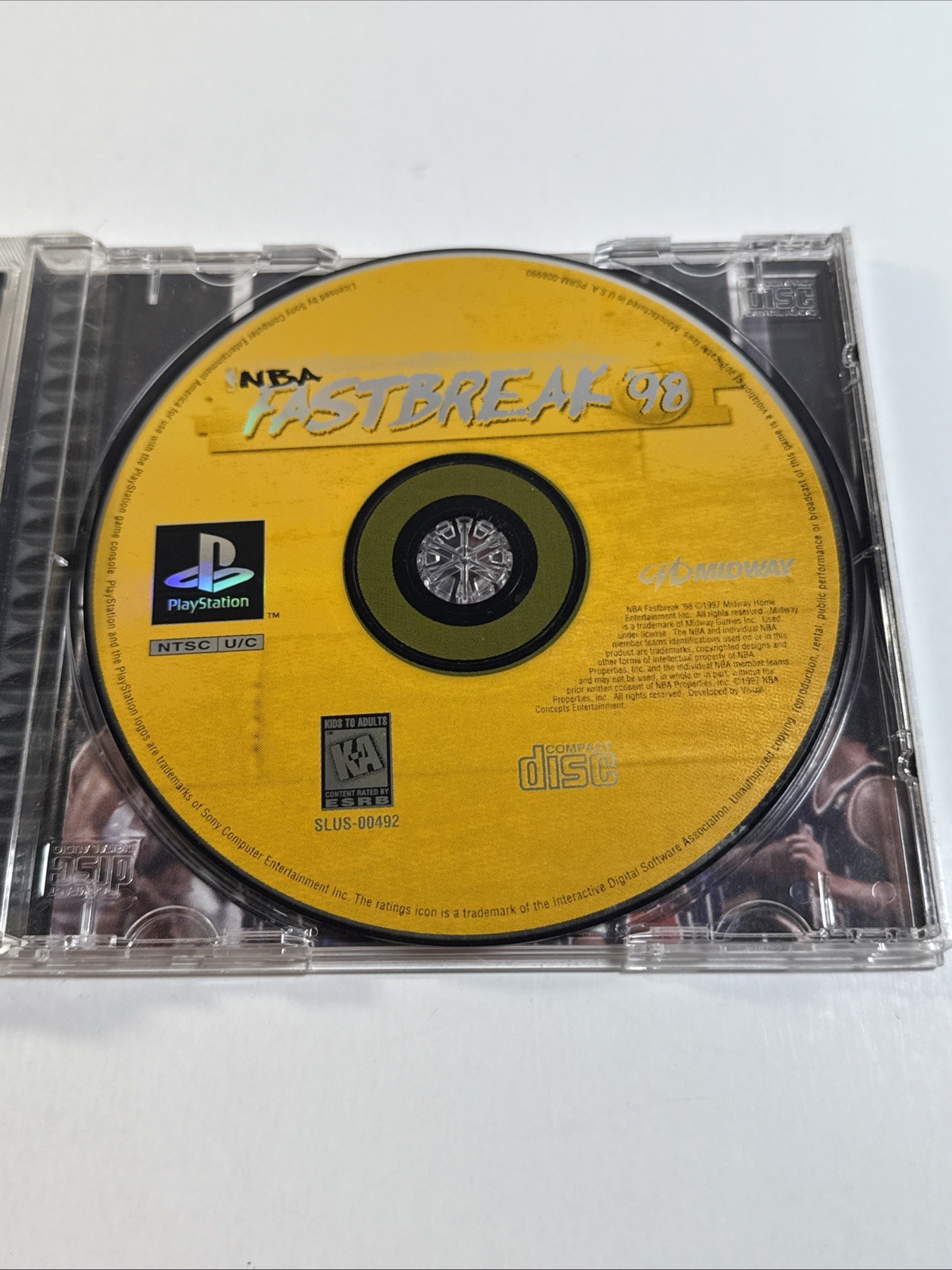 NBA Fast Break 98 – PS1 PS2 Complete Playstation Game With Playbook Good