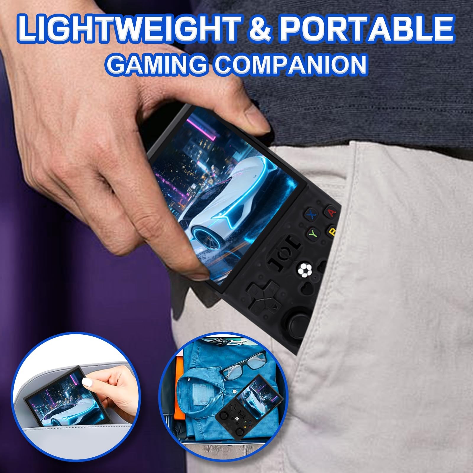 Rhesusco R36MAX Handheld Game Console – 4.0-Inch Screen, Support 22000+Classi…