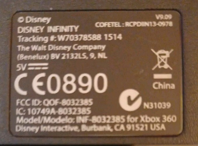 Disney Infinity USB Portal Base Pad Reader Portal Xbox 360 Model INF-8032385