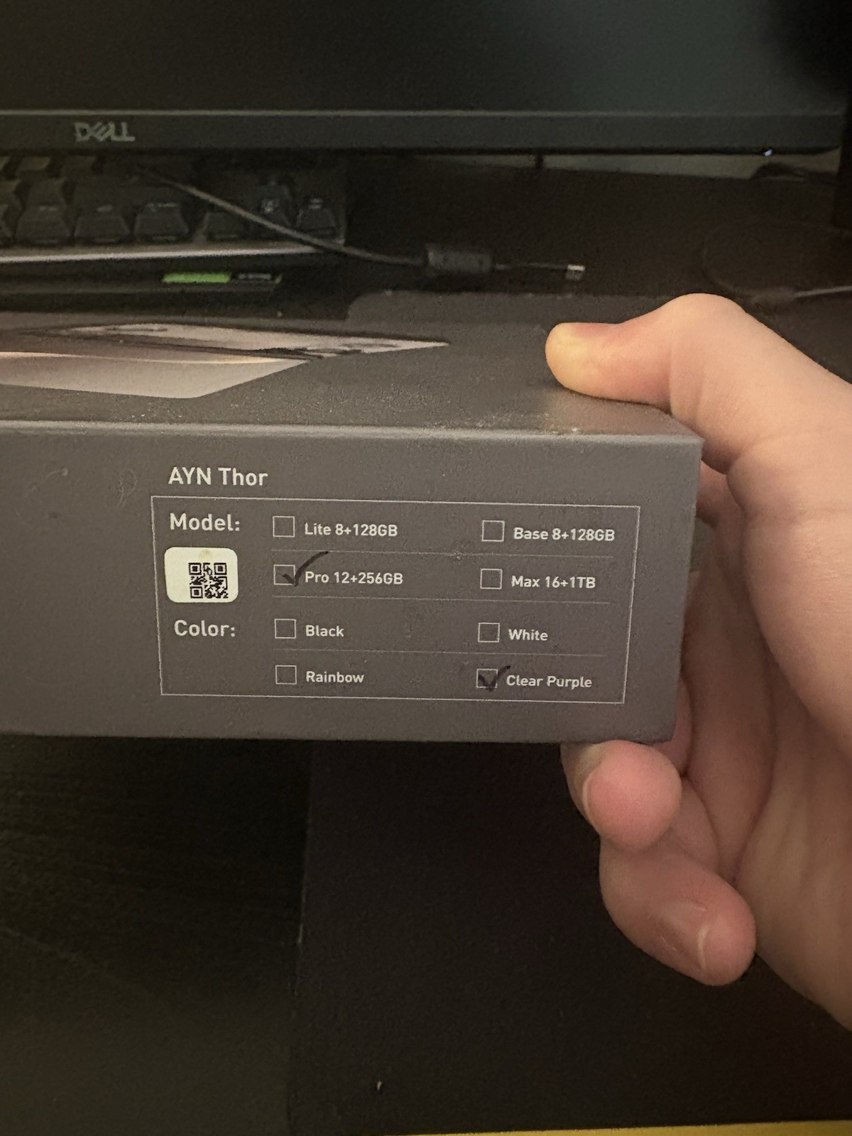 Ayn Thor Pro Clear-Purple 12GB RAM 256GB storage