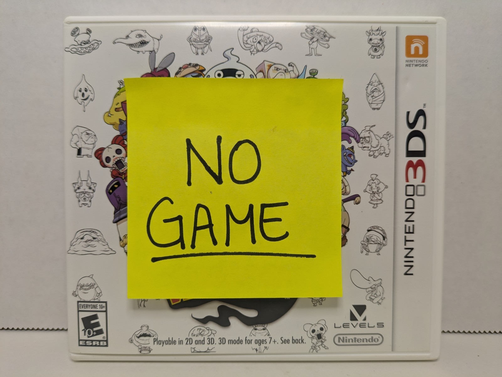 *NO GAME* Yo-Kai Watch (Nintendo 3DS, 2015) Case + Digital Manual Insert