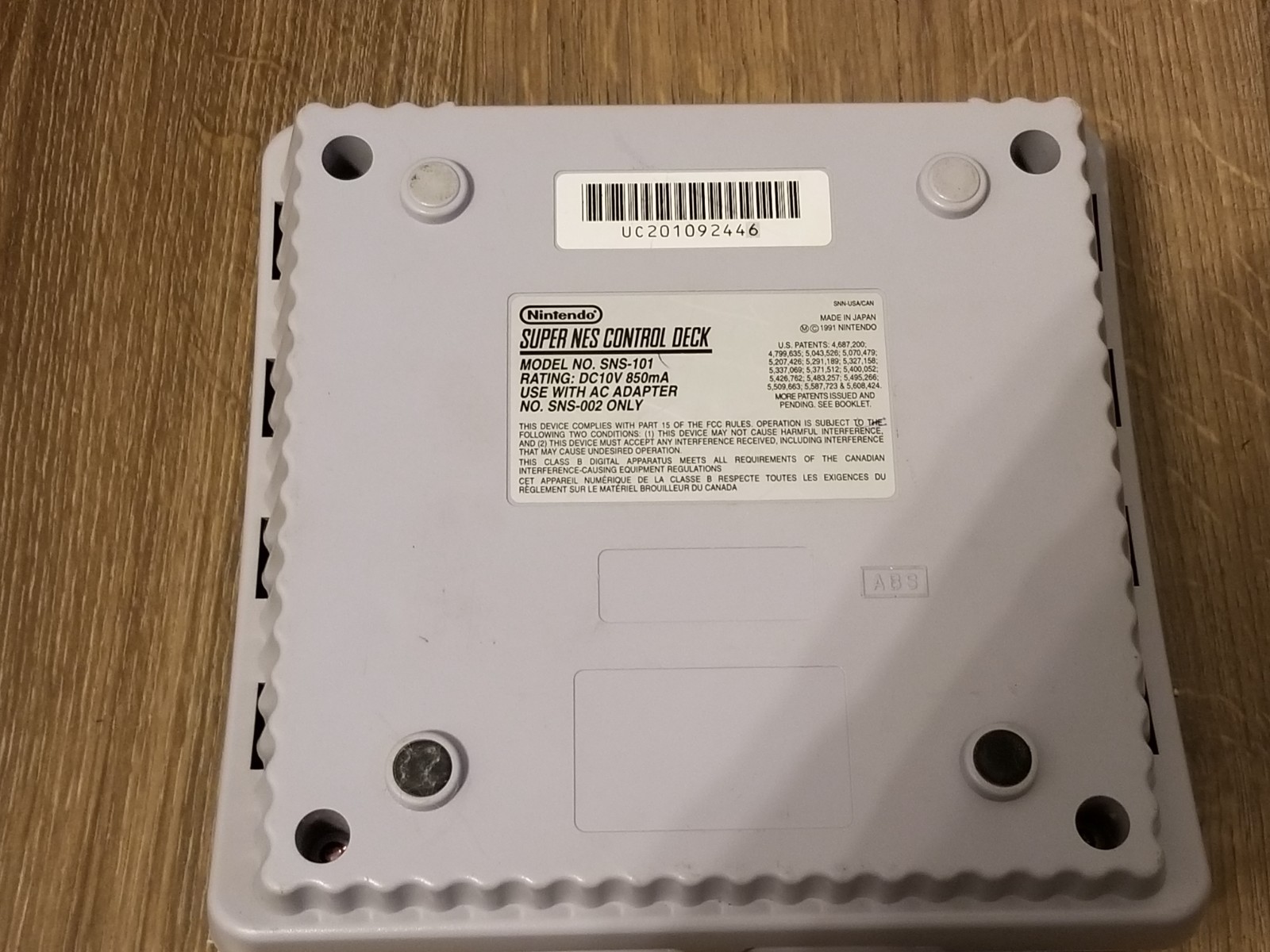Super Nintendo Entertainment System (SNES JR. 1991) CONSOLE ONLY