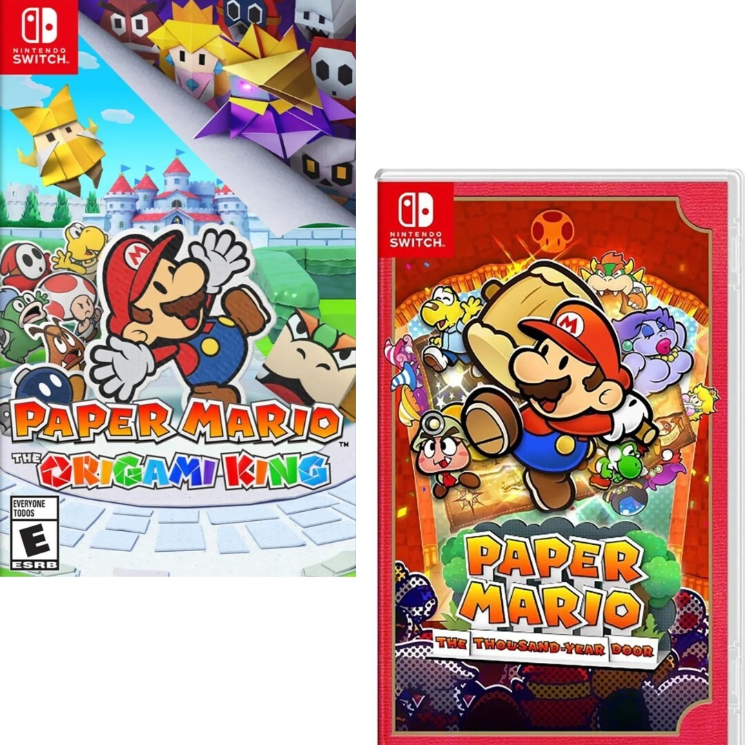 Paper Mario: The Origami King + Thousand Year Door Switch Brand New Game Bundle