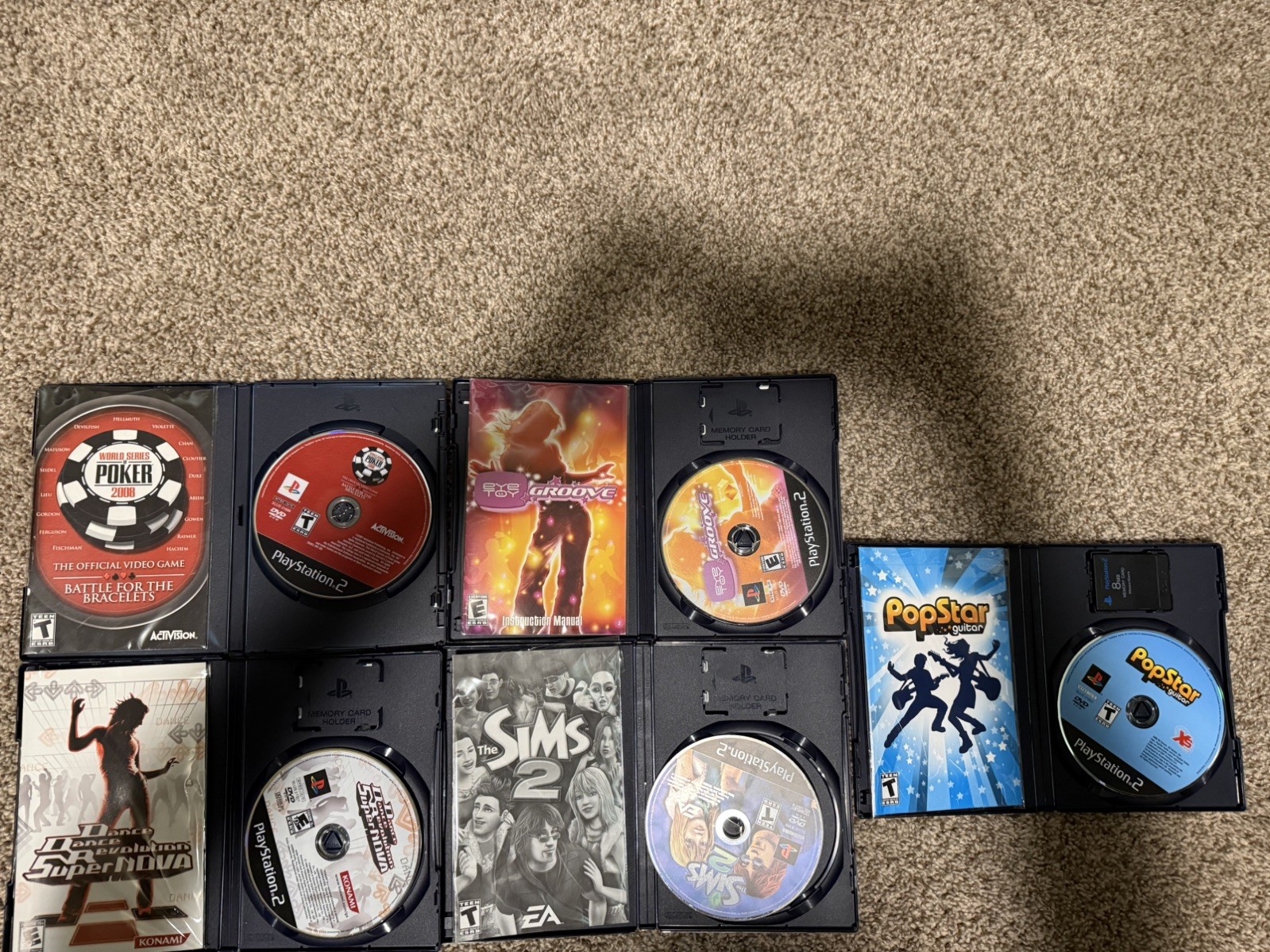 Sony PlayStation 2 PS2 Fat Game Console Bundle Great Condition Tested Clean