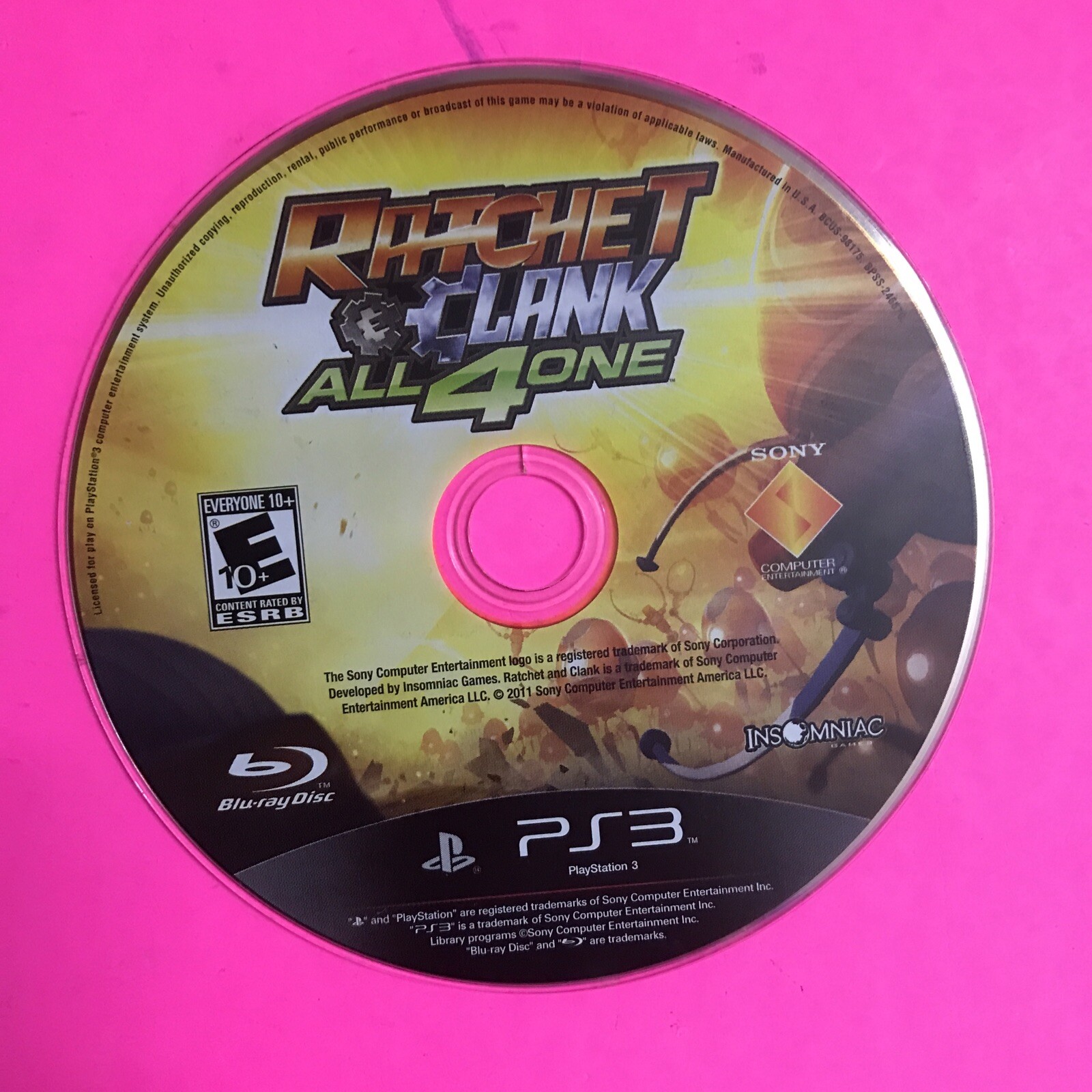 Ratchet & Clank: All 4 One (PlayStation 3, 2011) PS3 Game Disc Only.