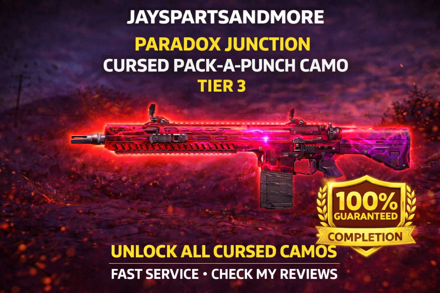 Paradox Junction Tier 3 Cursed Pack a Punch Camo FAST Black Ops 7 BO7 Zombies