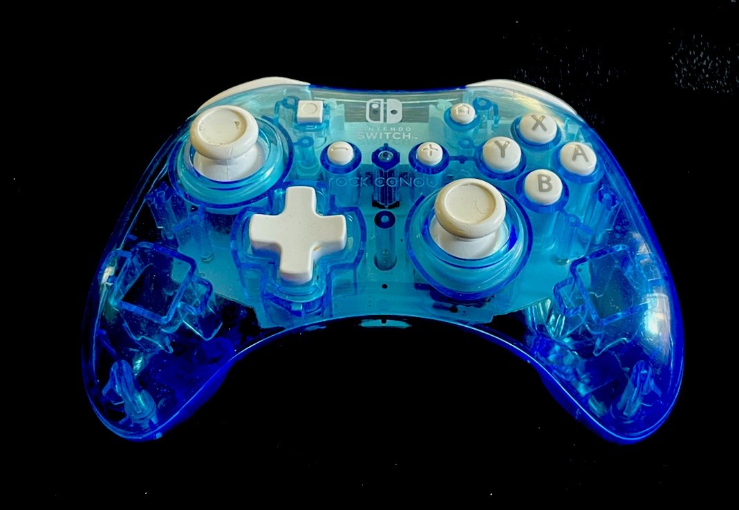 Nintendo Switch OEM Wireless Turbo Controller Clear Turquoise Blue