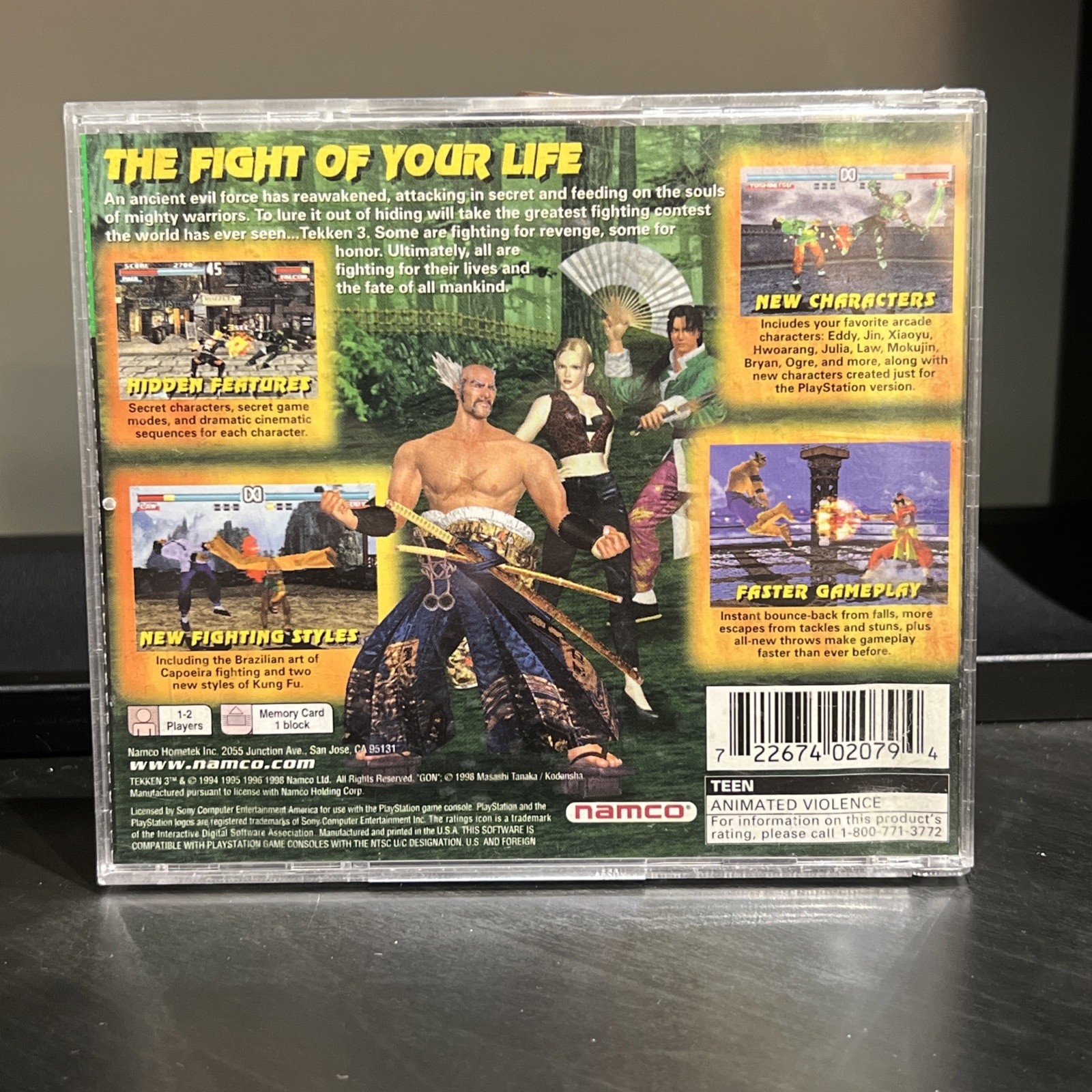 Tekken 3 (Sony PlayStation 1, 1998) PS1 Video Games Fighting Battle Beat Em Up