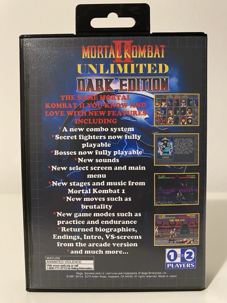 Mortal Kombat II Unlimited Dark Edition (Sega Genesis)