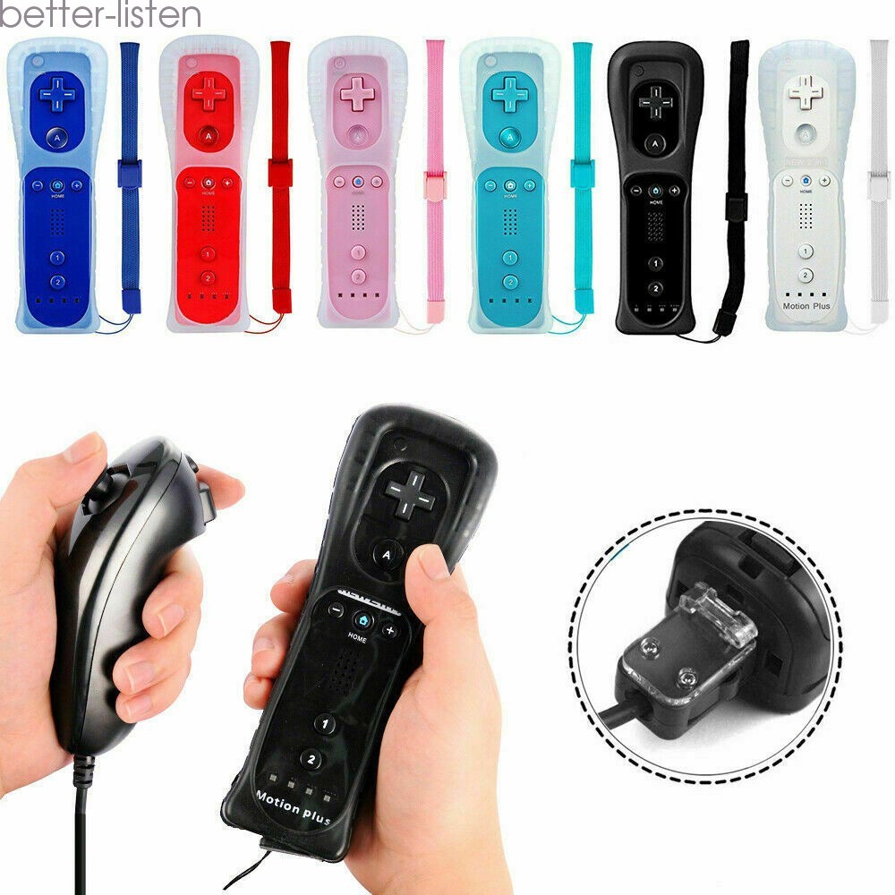 Brand New Built in Motion Plus Remote Controller And Nunchuck For Wii & Wii U