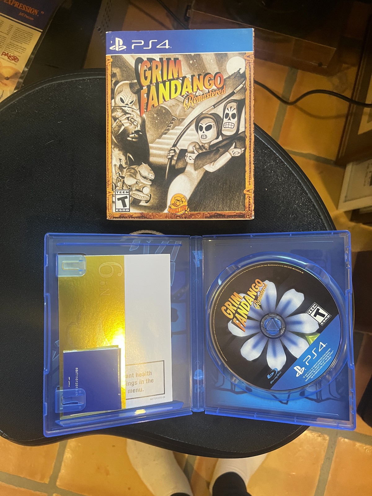 Grim Fandango Remastered PS4 Iam8bit Limited Edition with Golden Ticket +