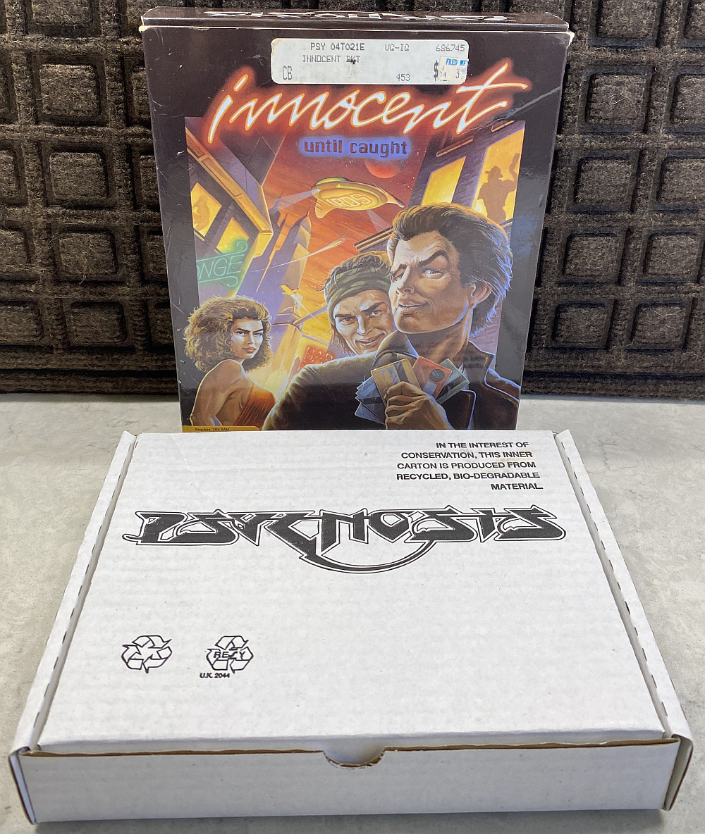 Innocent Until Caught (1993 Psygnosis, IBM 3.5″ disks) PC Big Box – VERY GOOD!