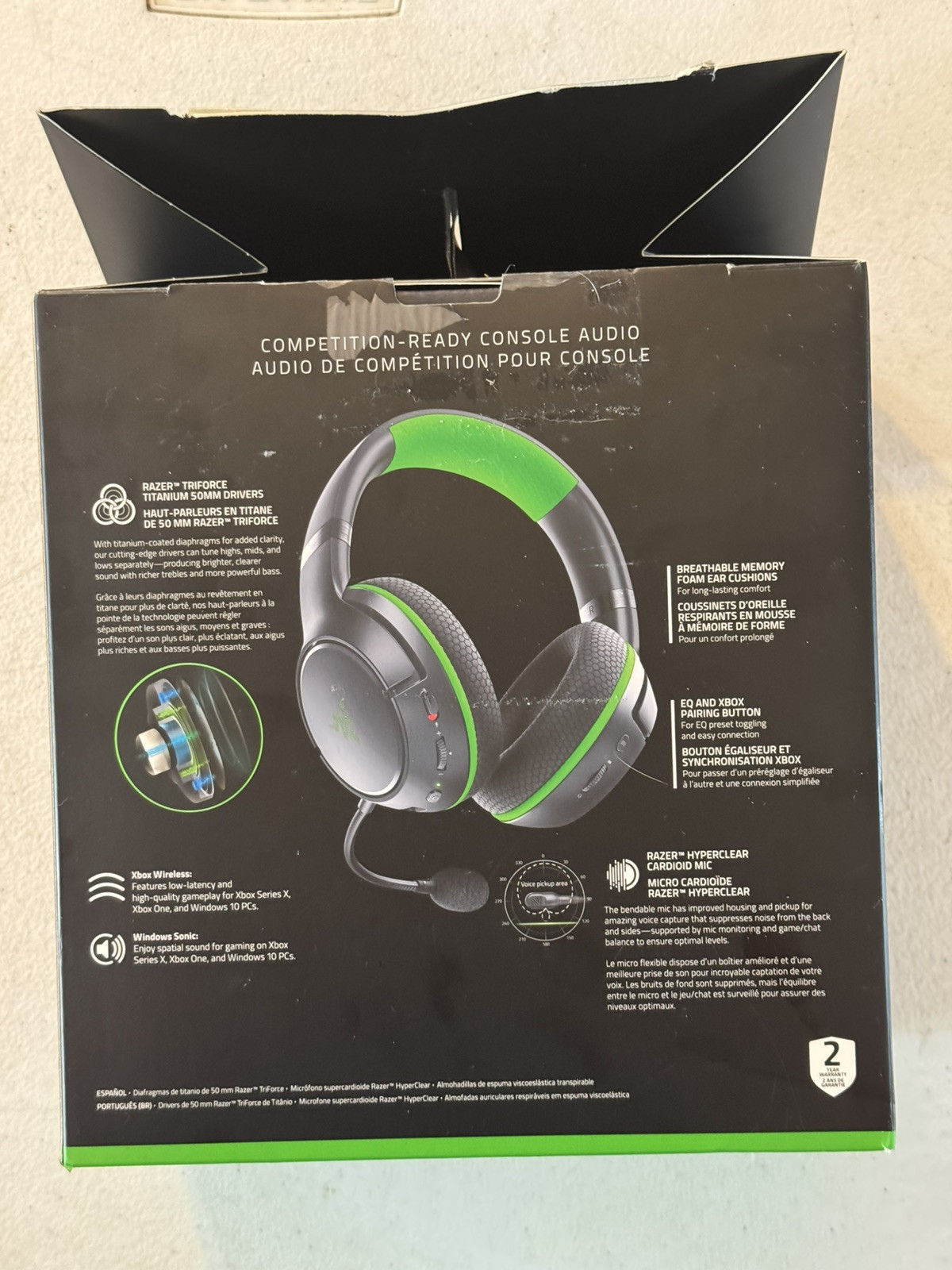 Razer Kaira Wireless Gaming Headset Xbox Series X|S Xbox One – OPEN BOX NEW