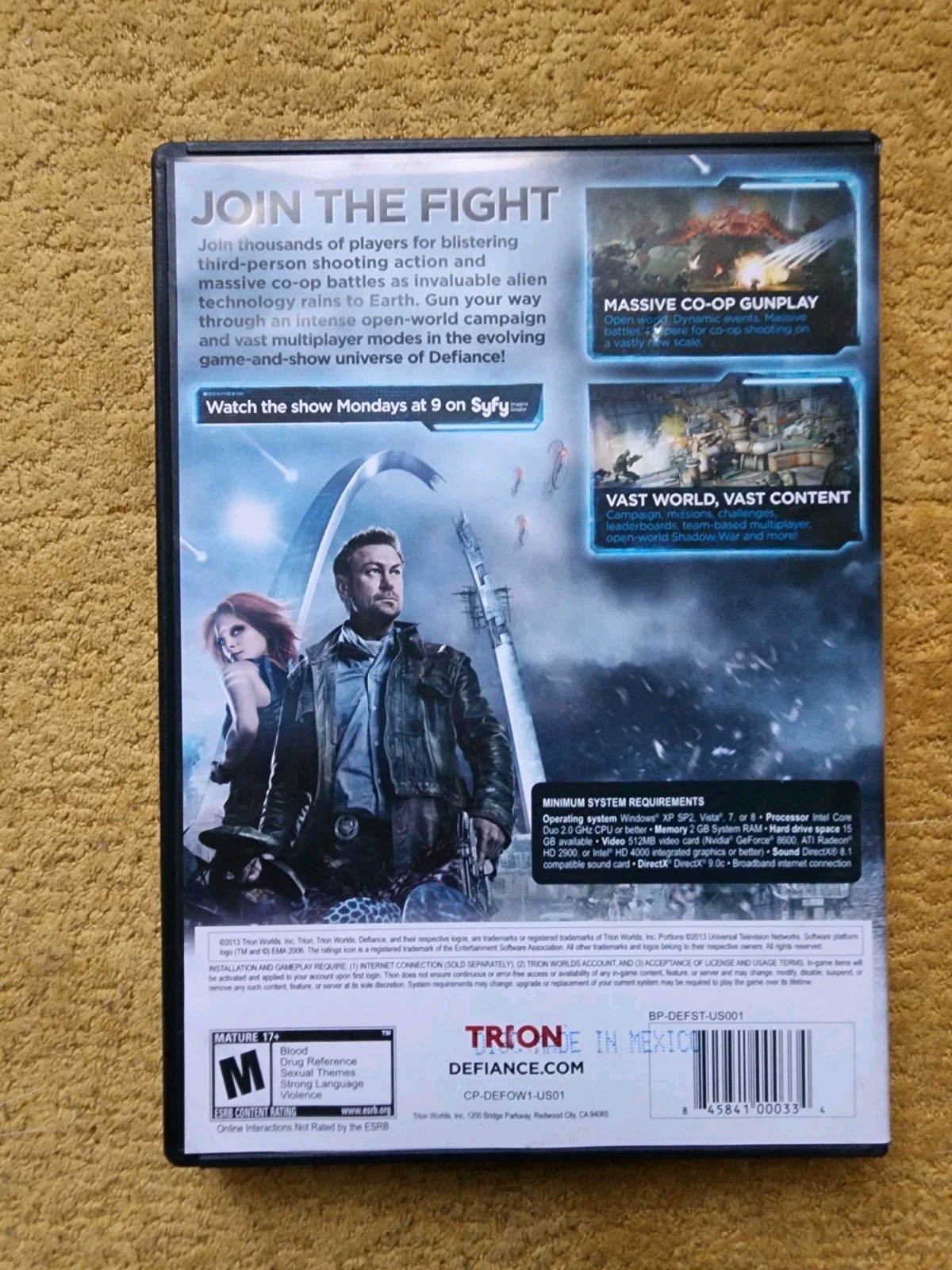 Defiance (PC DVD-ROM, 2013) Trion Games CIB Manual, Key & Postcards