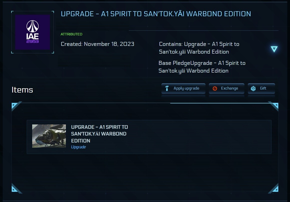Star Citizen – A1 Spirit to Santokyai (SAN’TOK.YĀI) CCU