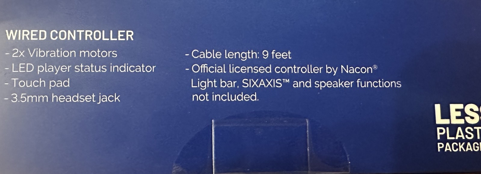 Nacon WIRED Controller for PlayStation 4 & PC – Black (50-1789-01)™ NEW